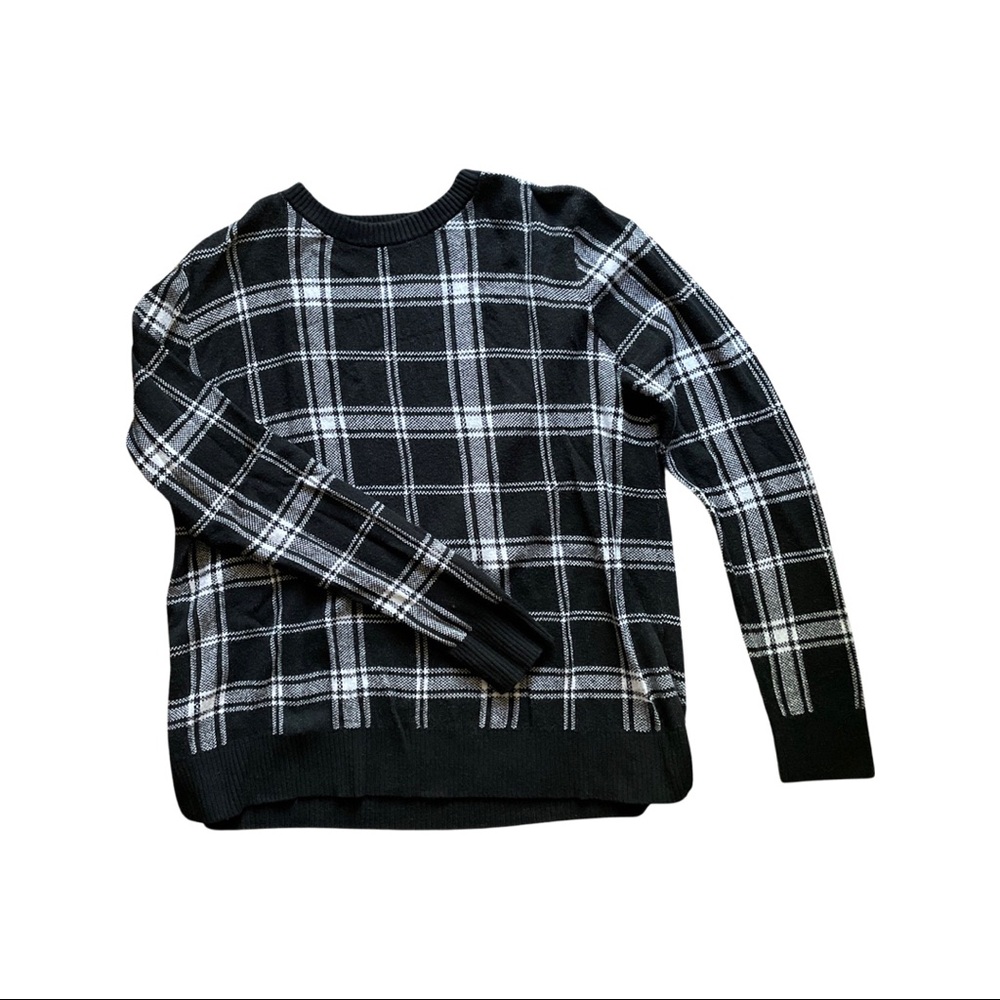 A New Day black and white plaid sweater - XL
